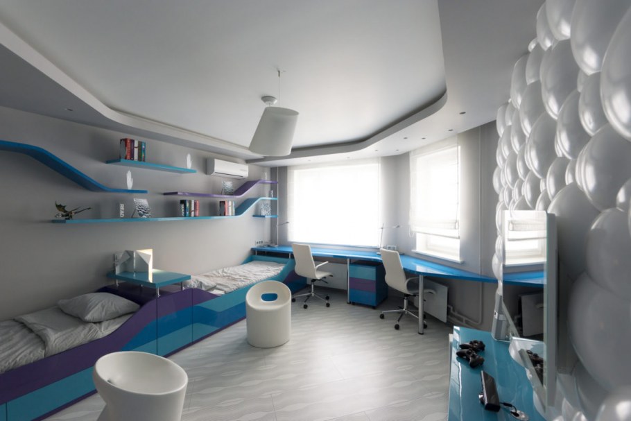 Современные детские комнаты для двоих