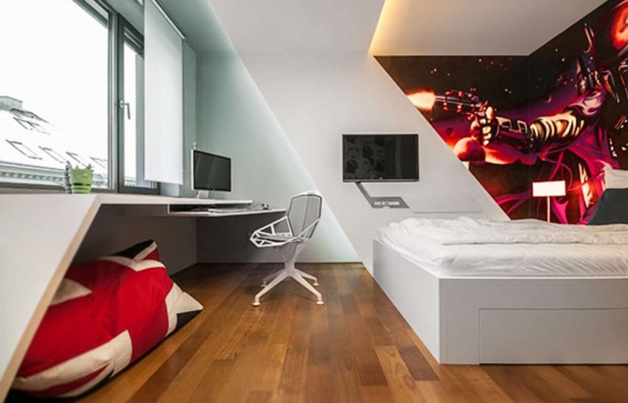 Детская комната в стиле хайтек