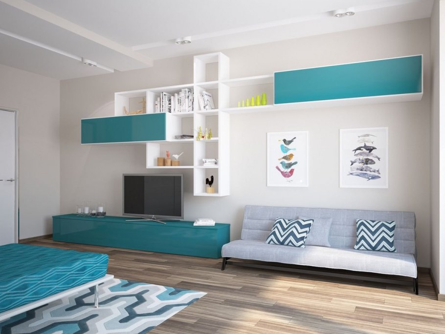 Детская комната в стиле хайтек