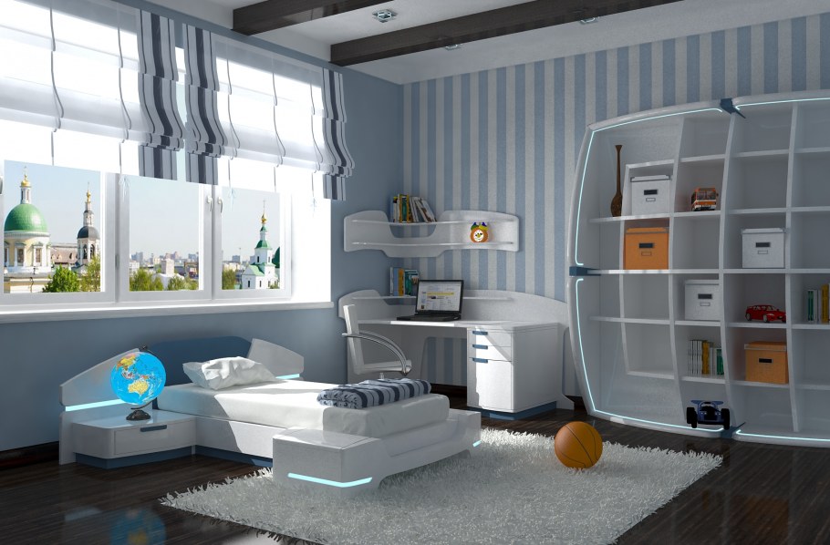 Детская для мальчика в стиле хайтек