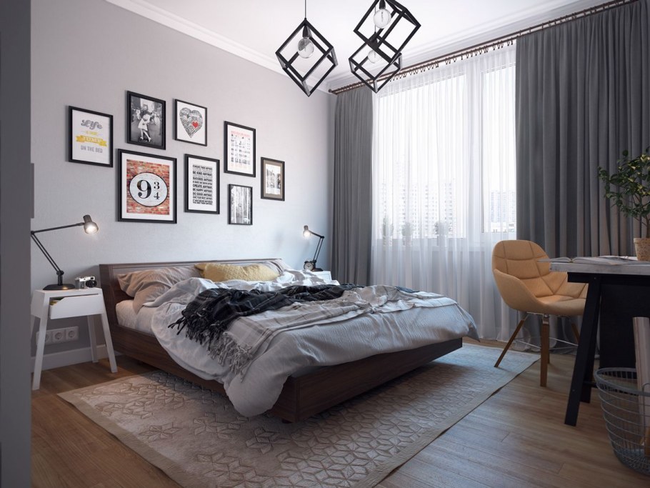 Спальня лофт