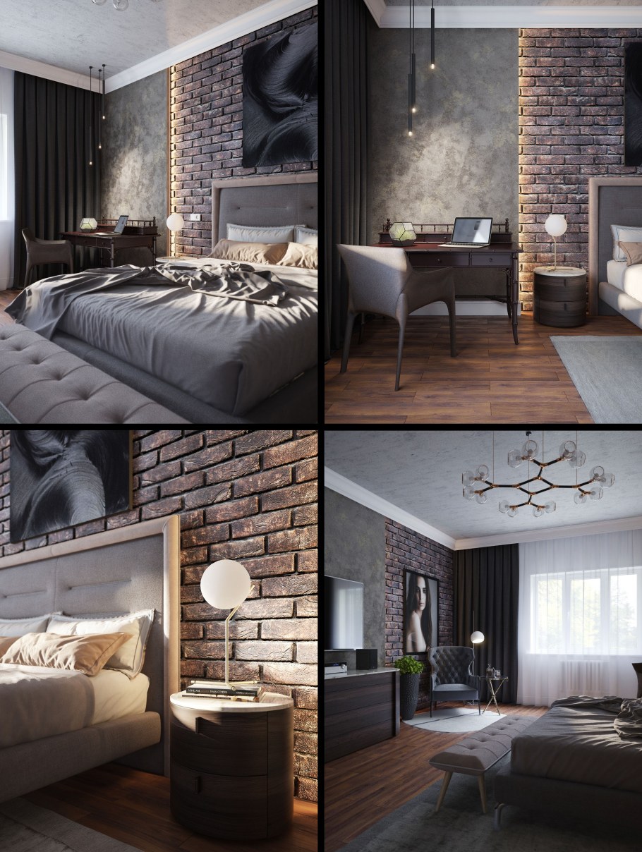 Спальня лофт 13м3