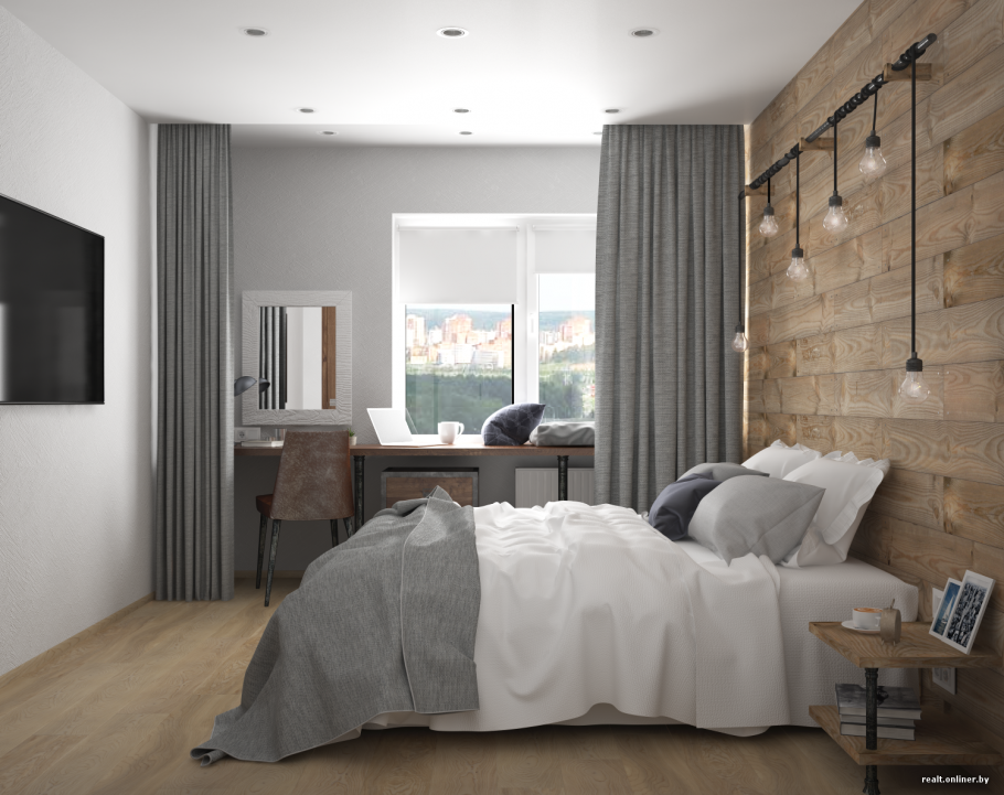 Мужская спальня в скандинавском стиле