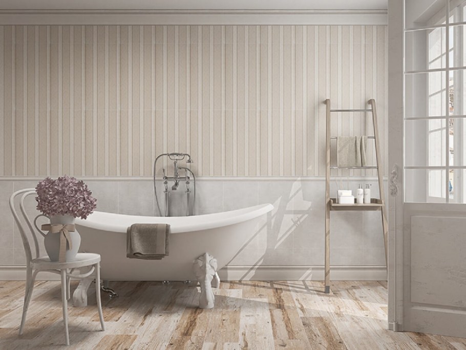 Керамогранит Кантри Шик белый 9,9х40,2 sg401500n