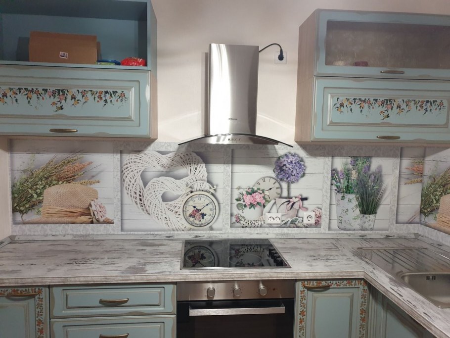 Плитка пэчворк для кухни Прованс фартук
