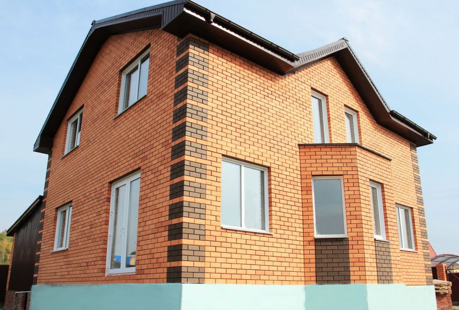 Дом из кирпича Брылино абрикос