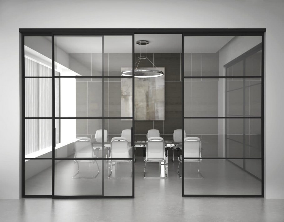 Система для раздвижных дверей «лофт», 2045 мм, сталь, цвет чёрный