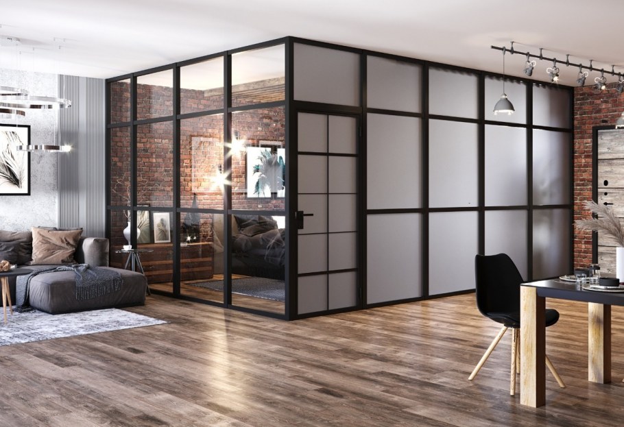 Сдвижная перегородка межкомнатная профиль СИАЛ