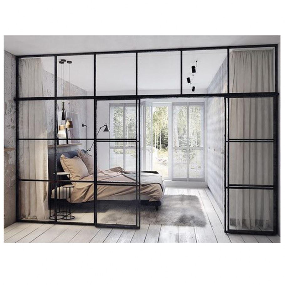 Раздвижная перегородка белая