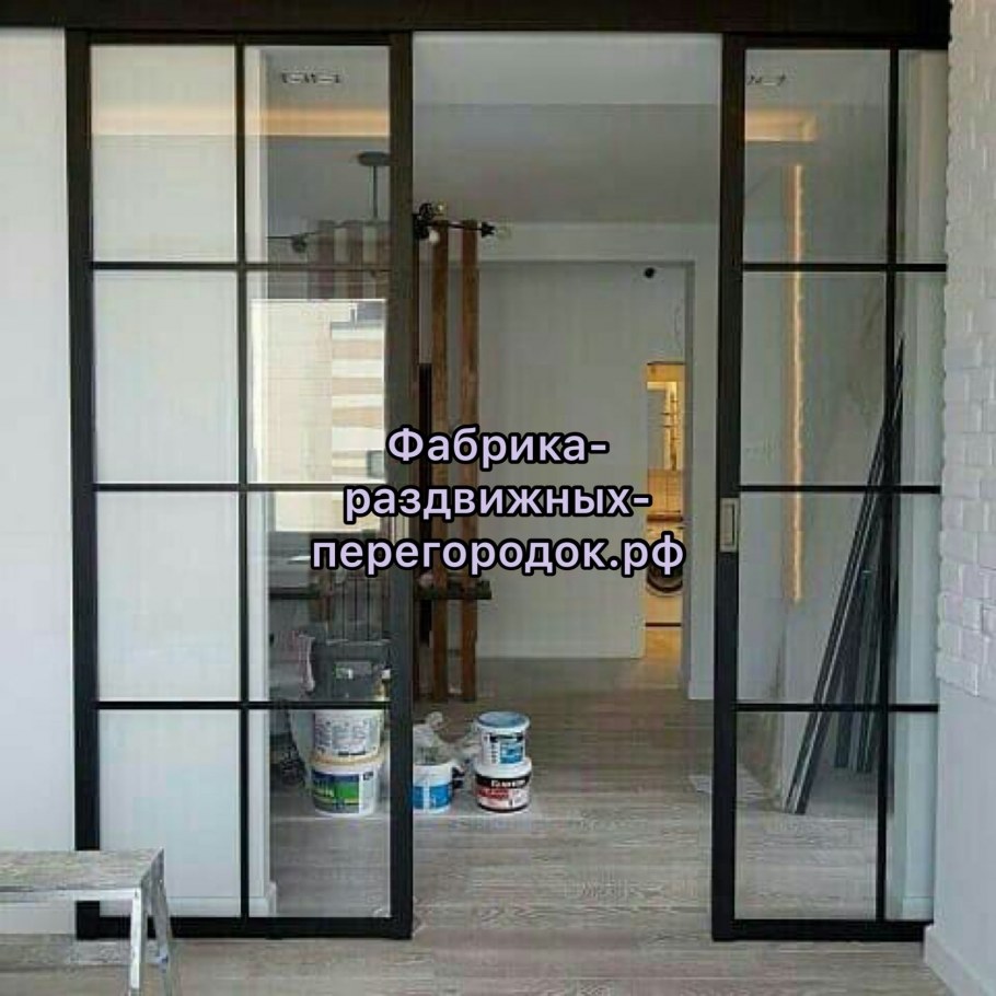 Кухня гостиная с раздвижными дверями