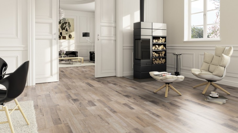 Паркетная доска Timberwise дуб Классик брашированный White Cream