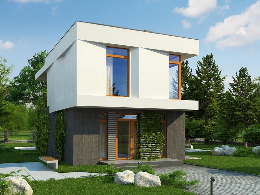 Дом с плоской крышей монолит 170 м
