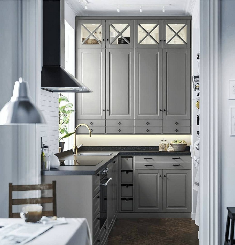 Лерхюттан кухня икеа серая