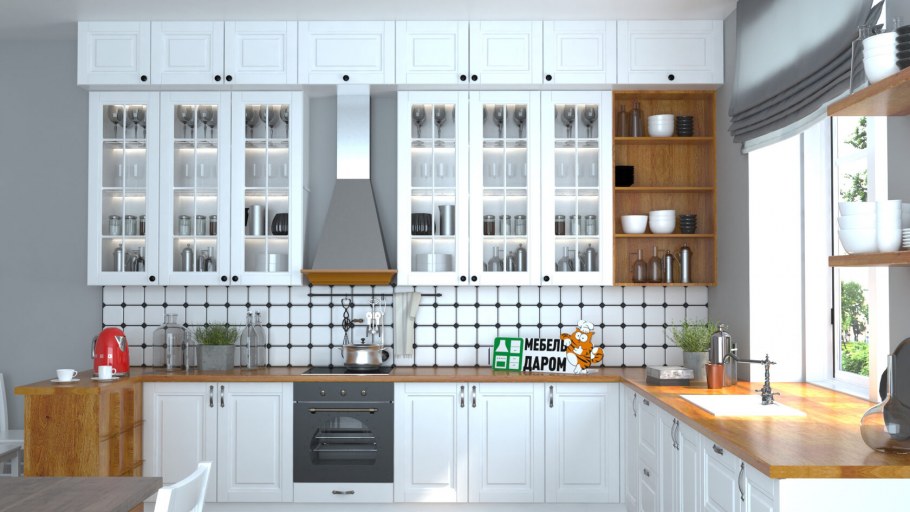 Белая кухня икеа лидинго