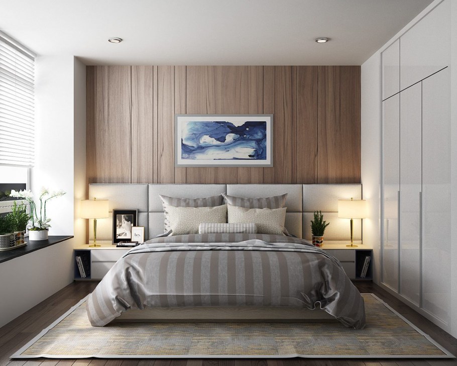 Современная маленькая спальня