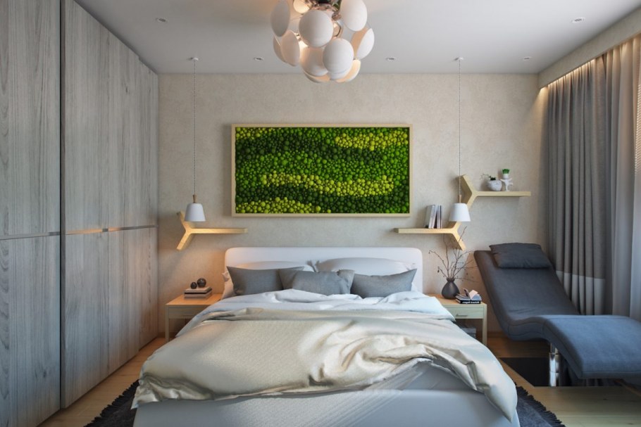 Эко интерьер спальни