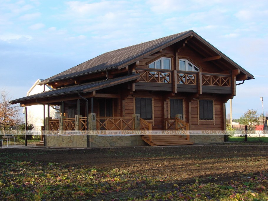 Стиль альпийского Шале фасад