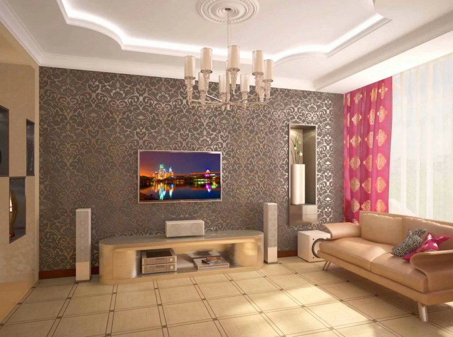 Интерьер гостинной 18кв м