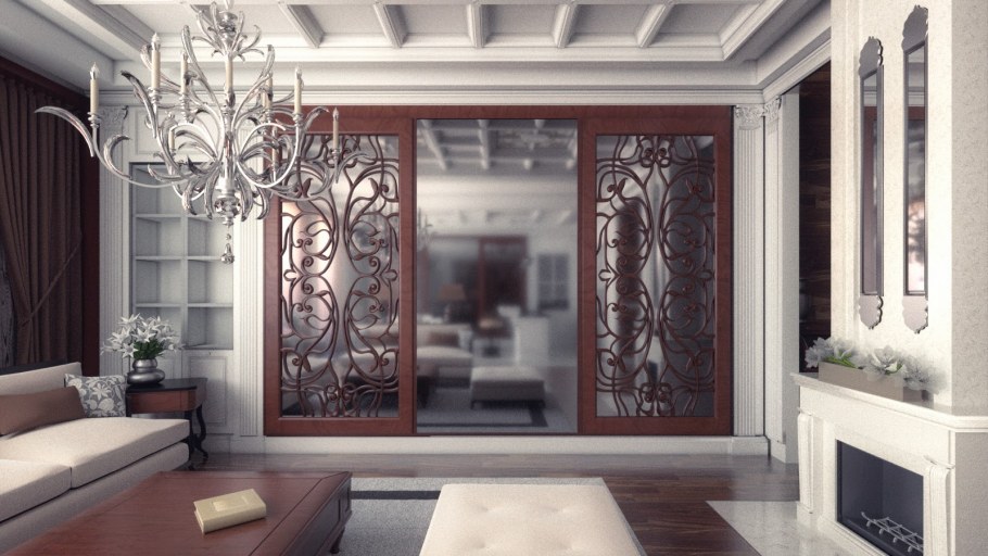 Стеклянные перегородки ар деко