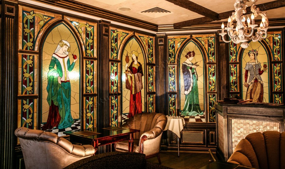 Витраж в марокканском стиле интерьер