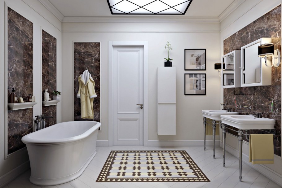 Ванная вмклассическом стиле