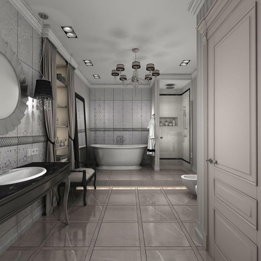 Ванная в классическом стиле