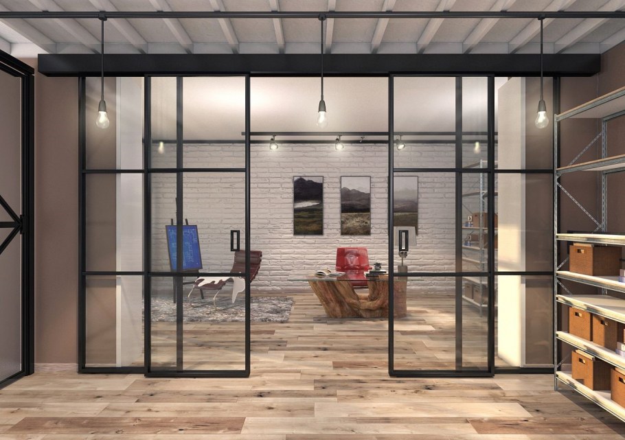 Светопрозрачные перегородки лофт