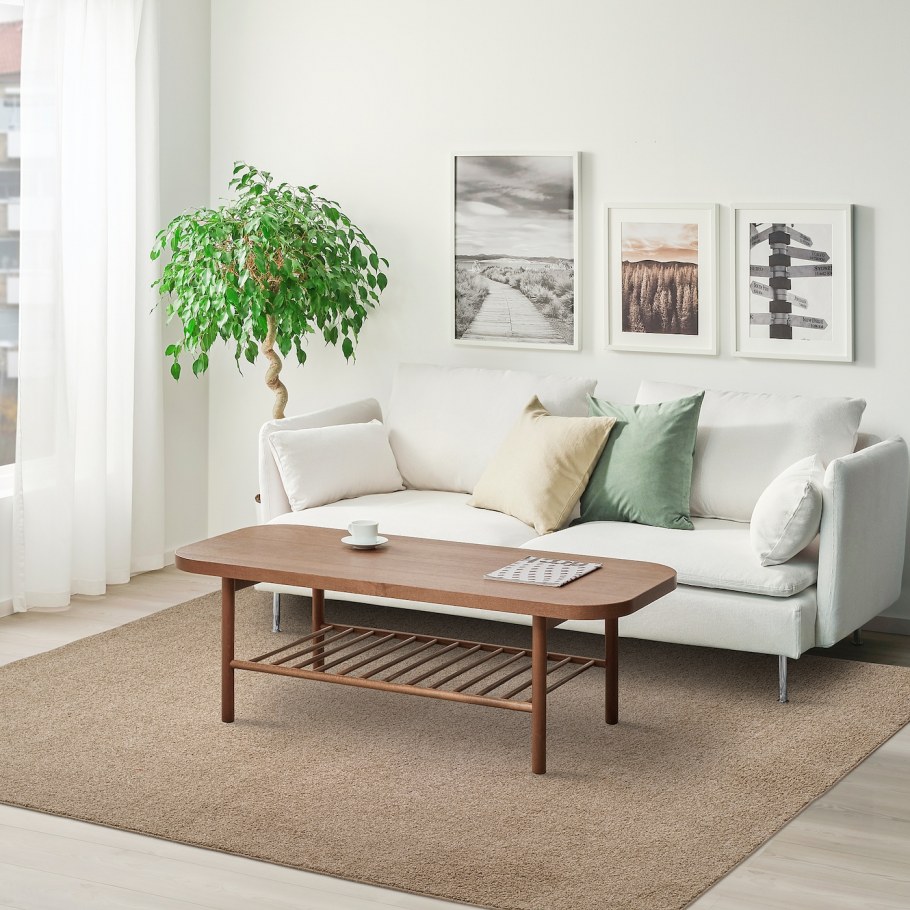 Вонсбэк ковер, короткий ворс, зеленый