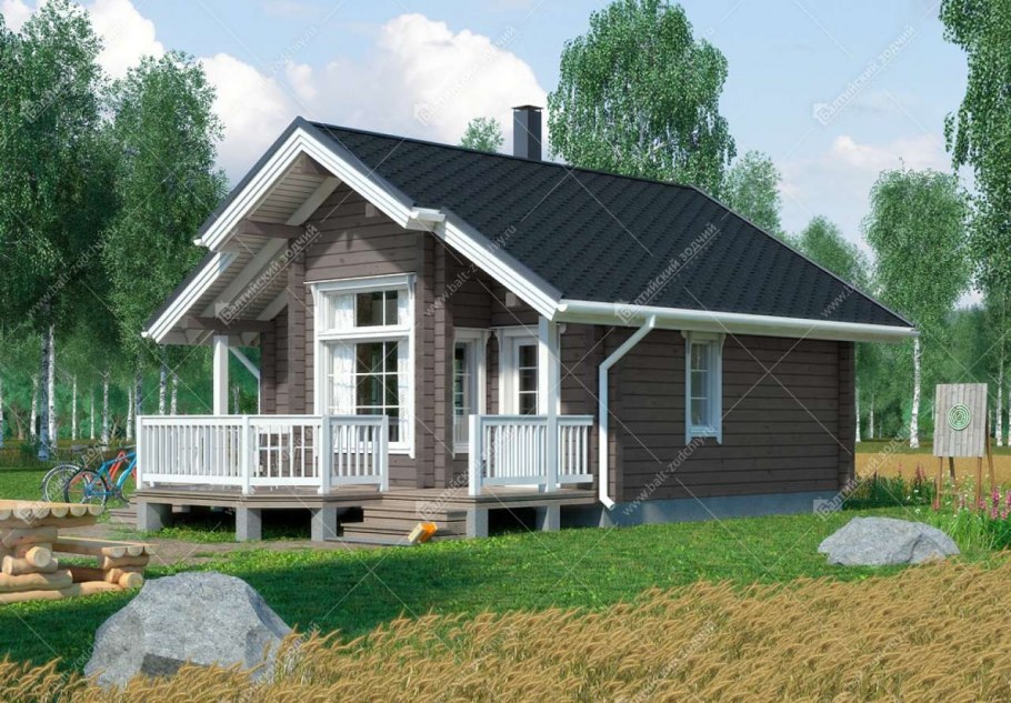 Фасад дачного домика