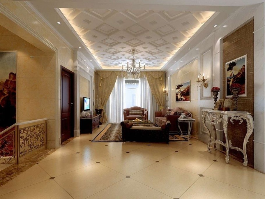 Многоуровневые потолки классика