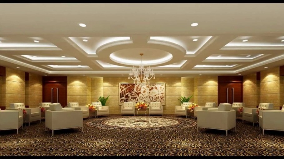 Потолки из гипсокартона для холла