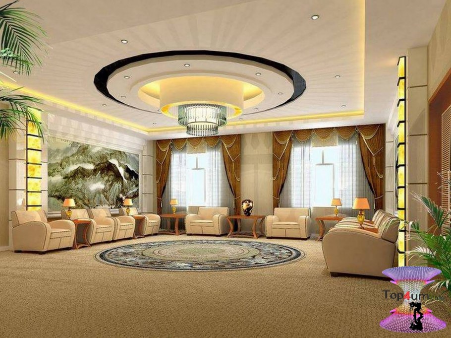 Потолки из гипсокартона для холла