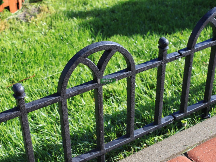 Ограждение садовое декоративное "ажурное", черный