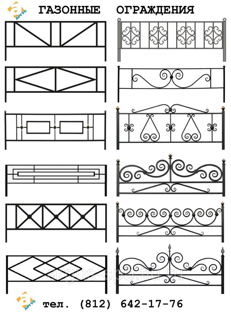 Кованые заборчики для сада