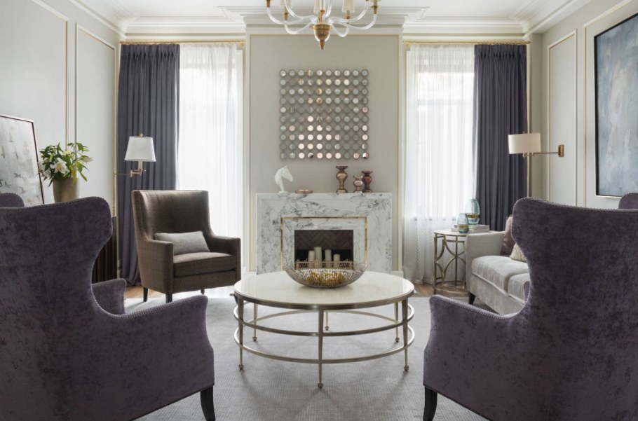 Гостиная в стиле Неоклассика, американская классика