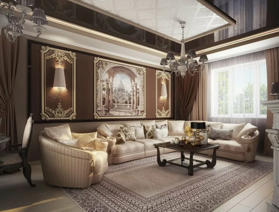 Гостиная дизайн классика