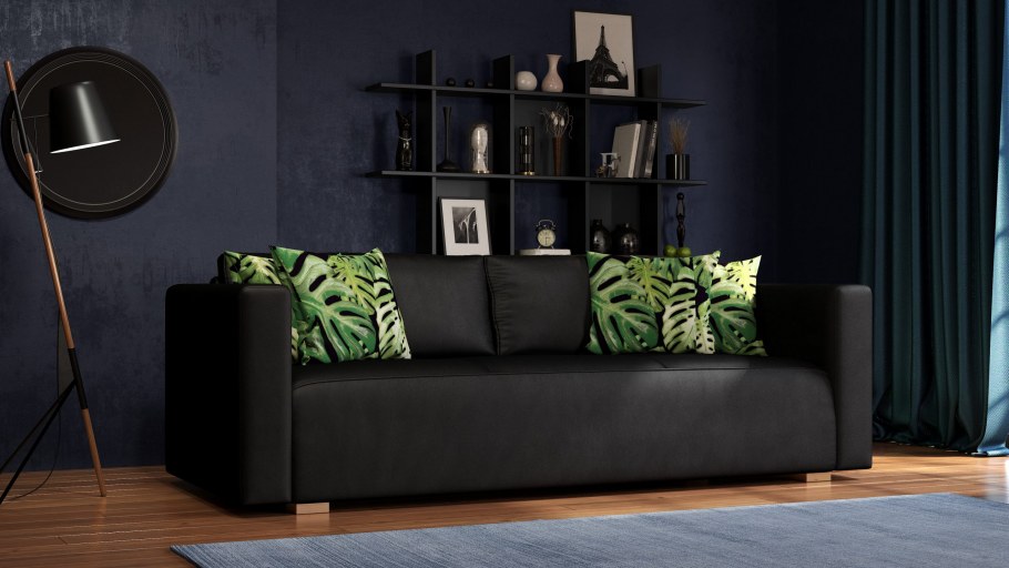 Большой яркий диван интерьер