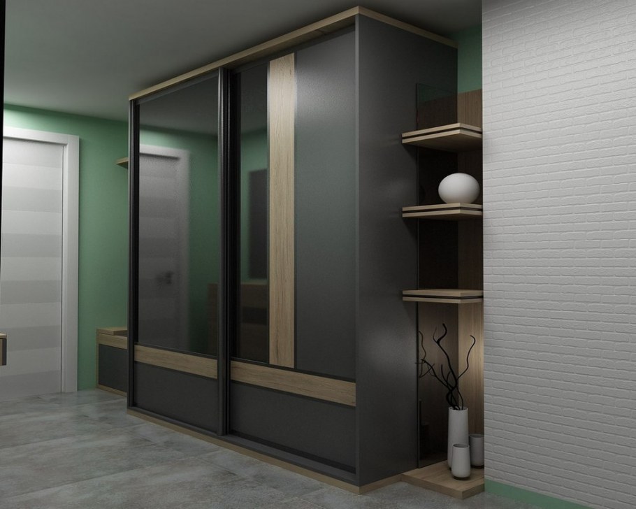 Шкаф прихожая "Неоклассика" цвет патина