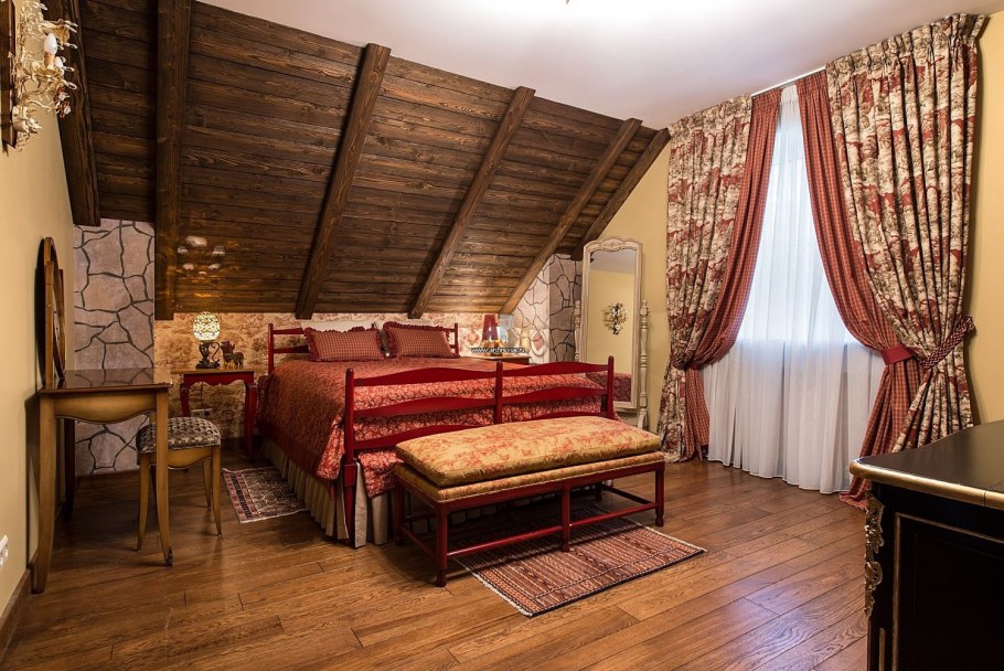 Шторы в стиле Шале в интерьере