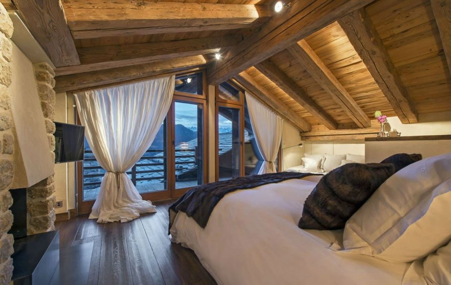 Альпийское Шале интерьер спальня