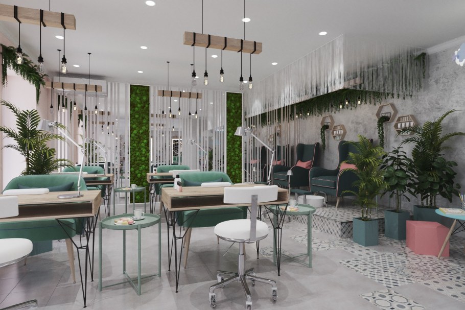 Салон красоты в скандинавском стиле