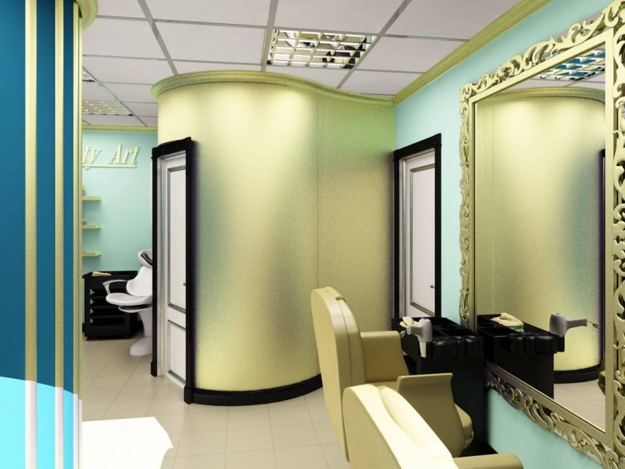 Цветовая гамма в интерьере парикмахерской