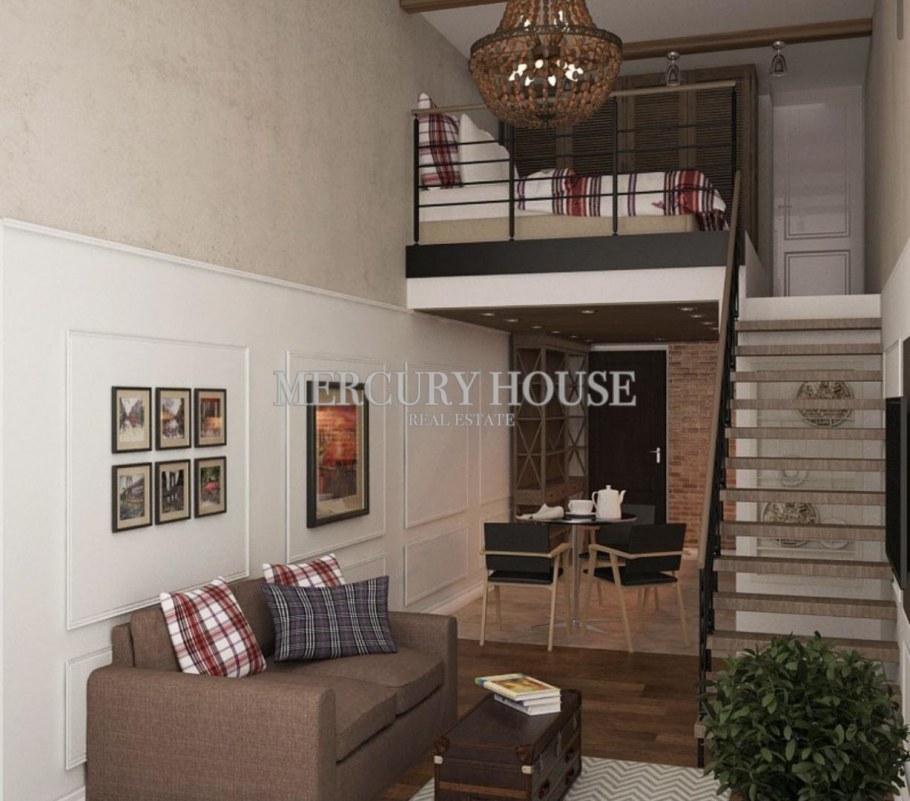 Планировка комнаты с высокими потолками