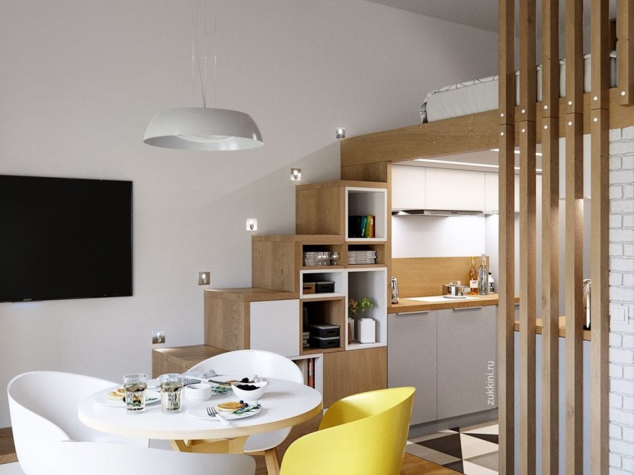 Квартира студия для семьи с 2 детьми