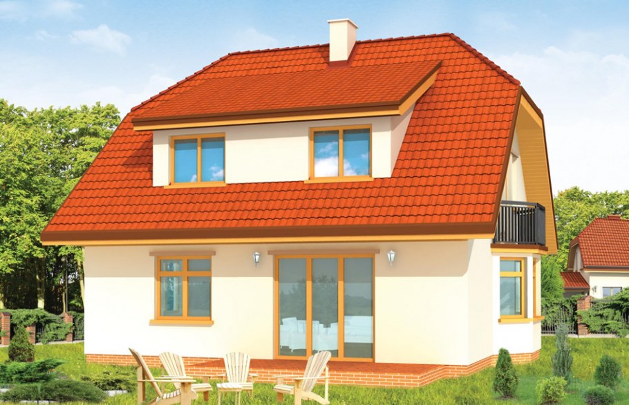 Дом с мансардной крышей