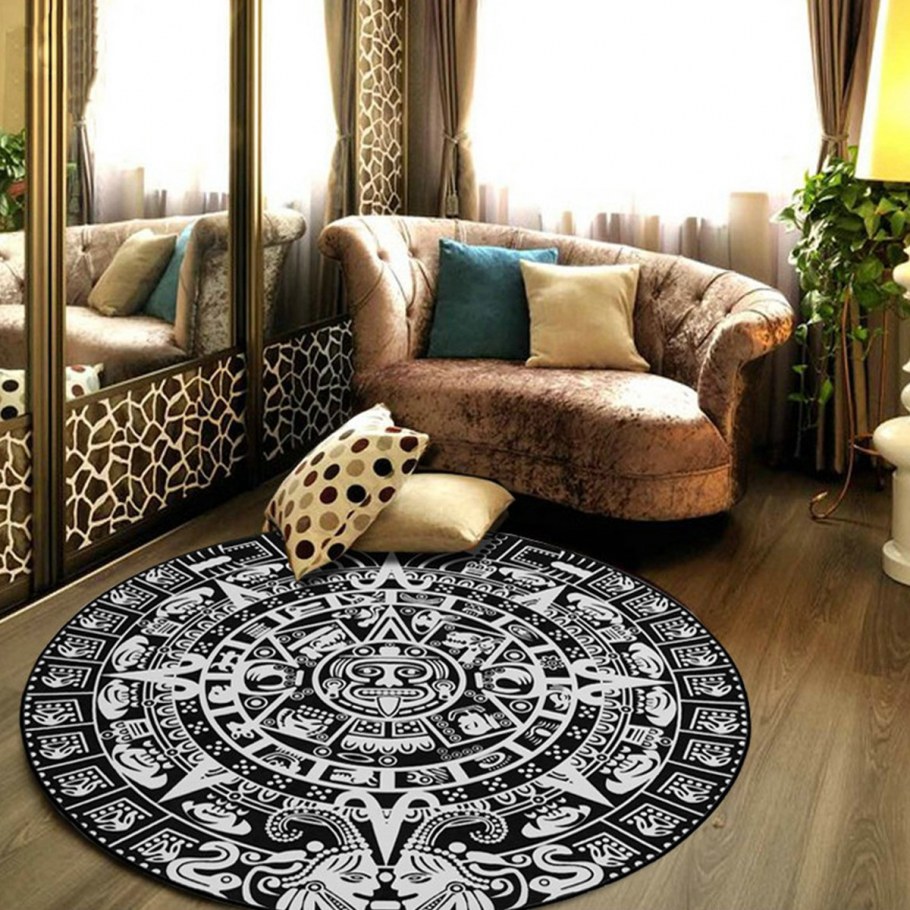 Круглый ковер в интерьере
