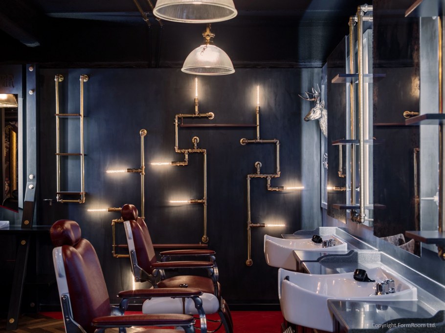 Барбершоп интерьер лофт