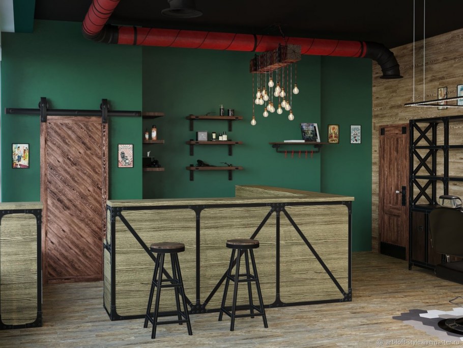 Интерьер барбершопа