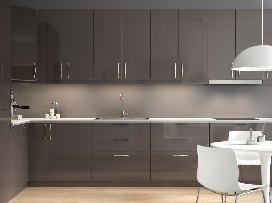 Кухня икеа с антресолями