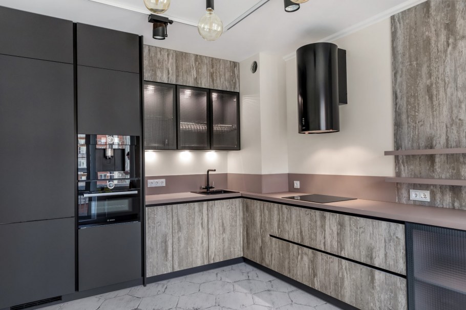 Кухня икеа графит